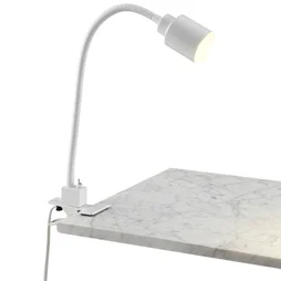 Lampe de bureau pince Tekla H.42 cm métal, blanc INSPIRE, GU10