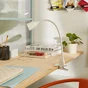 Lampe de bureau pince Tekla H.42 cm métal, blanc INSPIRE, GU10