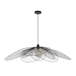Suspension INSPIRE Bamako E27 diam. 110 cm métal noir