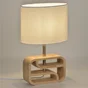 Lampe nasimo e14 h32 bois/polyester blanc inspire