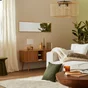Lampe nasimo e14 h32 bois/polyester blanc inspire