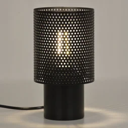 Lampe carmid e27 h21 metal noir inspire
