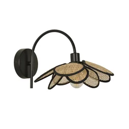 Applique Bamako E27, diam. 25cm rotin, naturel, INSPIRE