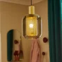 Suspension INSPIRE Courba, E27 diam. 17, métal laiton/verre fumé