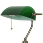 Lampe bureau anita banker e27 h36 laiton/verre vert inspire