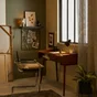 Lampe bureau poucet e27 h30,9 metal noir/chrome inspire