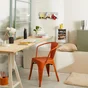 Lampe bureau poucet e27 h30.9 metal blanc/chrome inspire