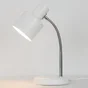 Lampe bureau poucet e27 h30.9 metal blanc/chrome inspire