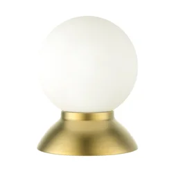 Lampe koze led 450lm 2700k h17cm verre/laiton inspire