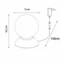 Lampe koze led 450lm 2700k h17cm verre/laiton inspire