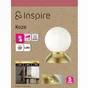 Lampe koze led 450lm 2700k h17cm verre/laiton inspire