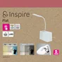 Lampe bureau piat led h23 dimmable variation de blancs blanc inspire
