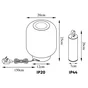 Lampe narsis led h30 cct dimmable verre/plastique inspire