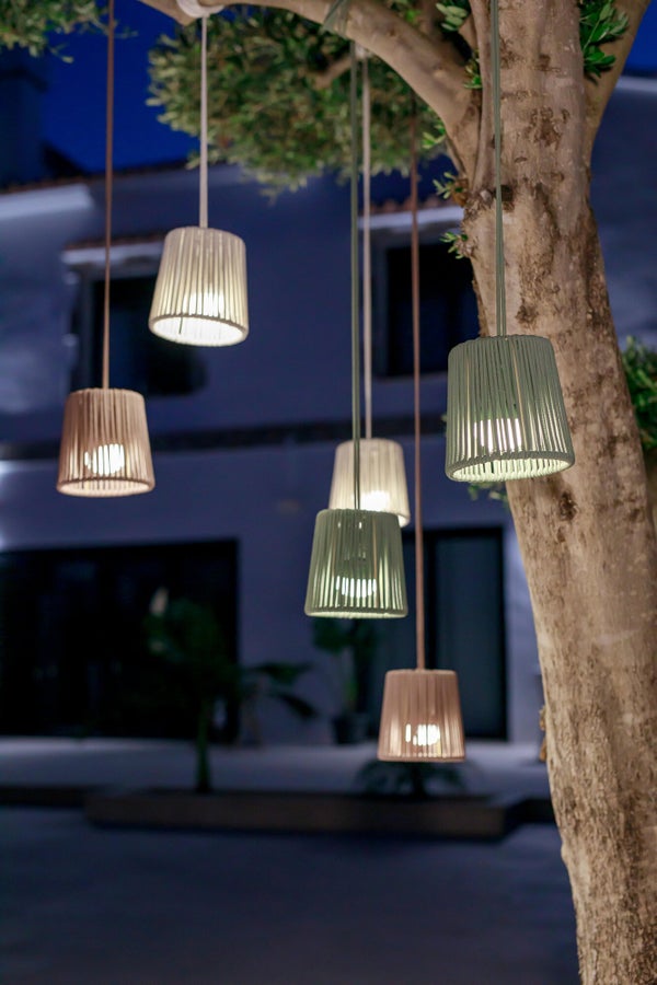 Lustre Mini conta, pvc, vert, Diam.15 cm LED