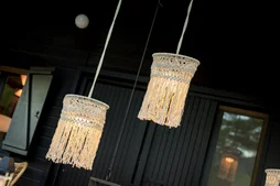Suspension exterieur Mykonos, macrame USB 900 lumens, intensite variable NEWGARDEN