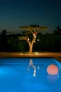 Suspension Mini conta, pvc, marron, Diam.15 cm LED