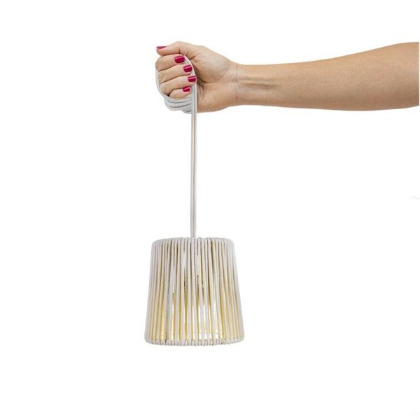 Lustre Mini conta, pvc, blanc, Diam.15 cm LED