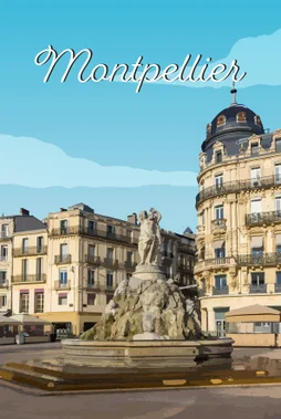 Toile imprimée Montpellier, CEANOTHE l.65 x H.45 cm