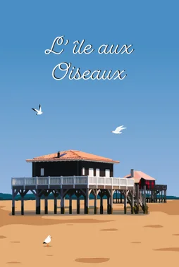 Toile imprimée Arcachon, CEANOTHE l.30 x H.45 cm