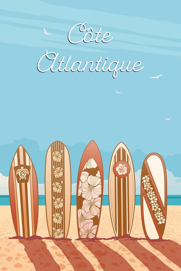 Toile imprimée Surf, CEANOTHE l.65 x H.45 cm