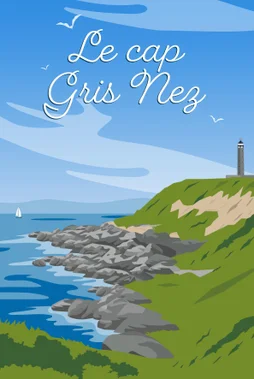 Toile imprimée Cap gris nez, CEANOTHE l.65 x H.45 cm