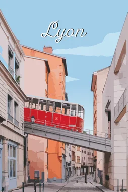 Toile imprimée Lyon, CEANOTHE l.30 x H.45 cm