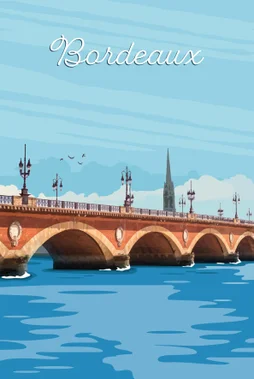 Toile imprimée Pont, CEANOTHE l.65 x H.45 cm