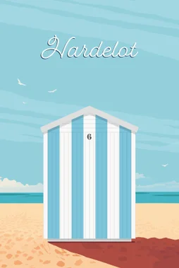 Toile imprimée Hardelot, CEANOTHE l.65 x H.45 cm
