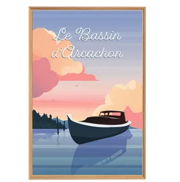 Image encadrée Couché de soleil, CEANOTHE l.65 x H.97 cm