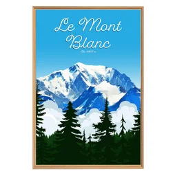 Image encadrée Mont blanc, CEANOTHE l.65 x H.97 cm