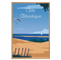 Image encadrée Plage nuit, CEANOTHE l.65 x H.97 cm