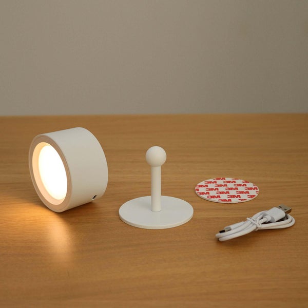 APPLIQUE SANS FIL ROLL 8 LED 3000K 300LM RECHARGEABLE BLANC NEWGARDEN