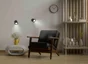 APPLIQUE SANS FIL ROLL 8 LED 3000K 300LM RECHARGEABLE NOIR NEWGARDEN