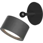 APPLIQUE SANS FIL ROLL 8 LED 3000K 300LM RECHARGEABLE NOIR NEWGARDEN