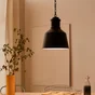 Suspension INSPIRE Ezio E27 diam. 35 cm métal noir
