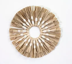 Décoration murale Boho, beige ARIANE l.24 x H.24 cm