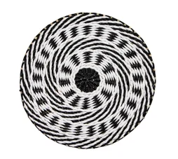 Décoration murale Boho, marron et blanc ARIANE l.28 x H.28 cm