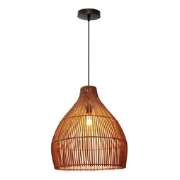 Suspension Elongo rotin, beige, diam.45 cm INSPIRE, E27