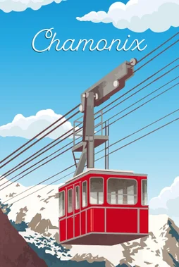 Toile imprimée Chamonix, CEANOTHE l.30 x H.45 cm