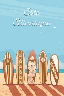 Toile imprimée Surf, CEANOTHE l.30 x H.45 cm