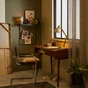 Lampe de bureau Motio articulée, métal/bois blanc, e27, INSPIRE H.30 cm