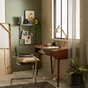 Lampe de bureau Motio articulée, métal/bois blanc, e27, INSPIRE H.30 cm