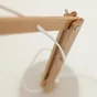Lampe de bureau Motio articulée, métal/bois blanc, e27, INSPIRE H.30 cm