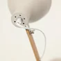 Lampe de bureau Motio articulée, métal/bois blanc, e27, INSPIRE H.30 cm