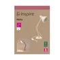 Lampe de bureau Motio articulée, métal/bois blanc, e27, INSPIRE H.30 cm