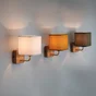 Applique Akora bois, et abat jour blanc, INSPIRE