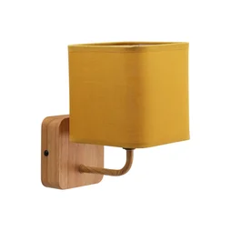 Applique Akora bois et abat jour pécan, INSPIRE