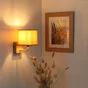 Applique Akora bois et abat jour pécan, INSPIRE