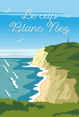 Toile imprimée Cap blanc nez, CEANOTHE l.30 x H.45 cm
