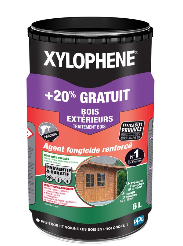 Traitement du bois extérieur XYLOPHENE  5L + 20% gratuit